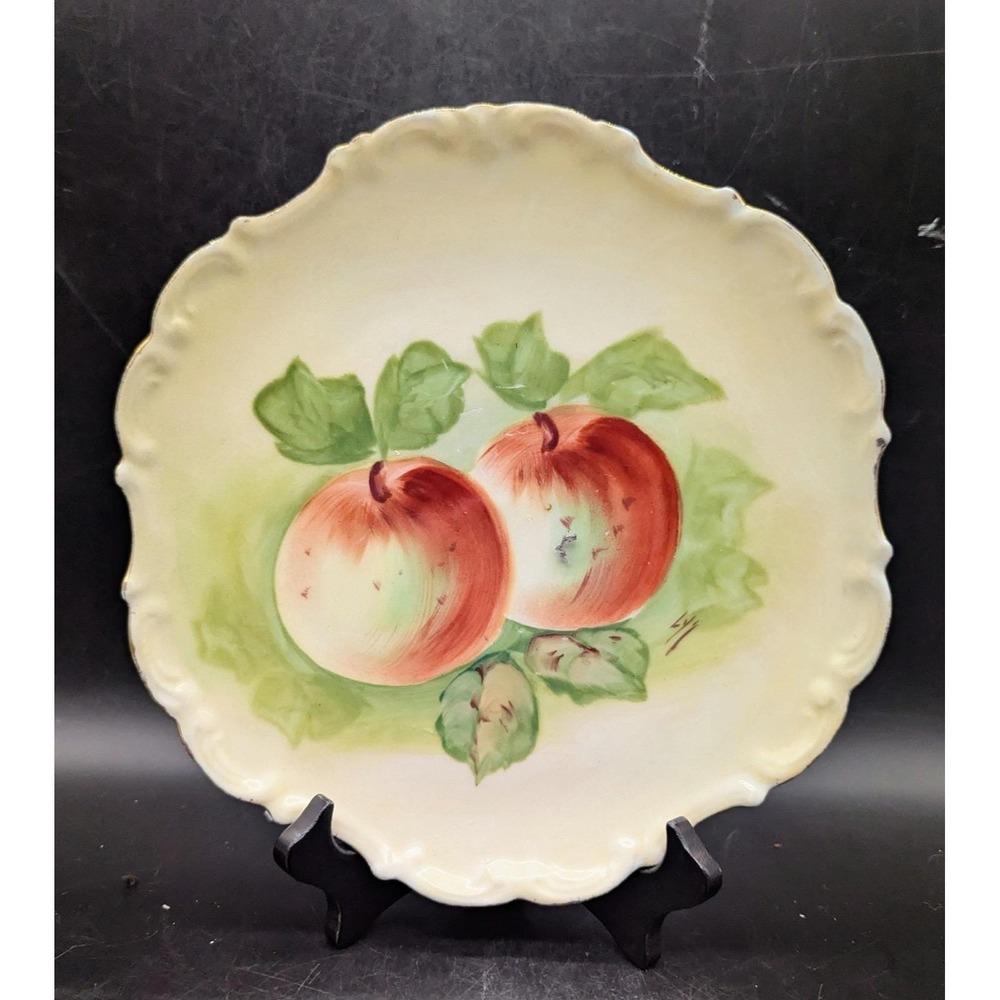 Lovely Antique Limoges LDBC Flambeau France Wall Plate Signed Hand Painted c1890